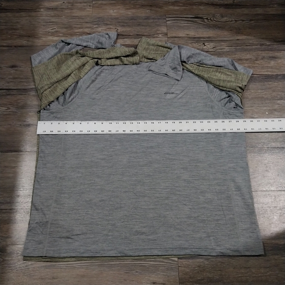 Eddie Bauer Resolution Long Sleeve T-shirt Mens Size 3XL Green Gray Shirt - Picture 11 of 12